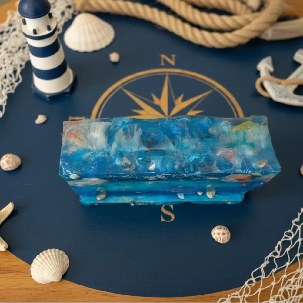 Oceanic Blue Aquarium Decor by